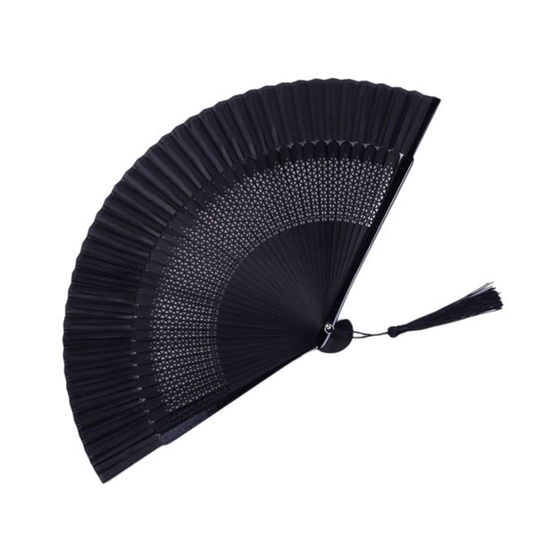 chinese folding fan decorative women paint black hand fan decoration craft for shopping dance decoration crafts home decor